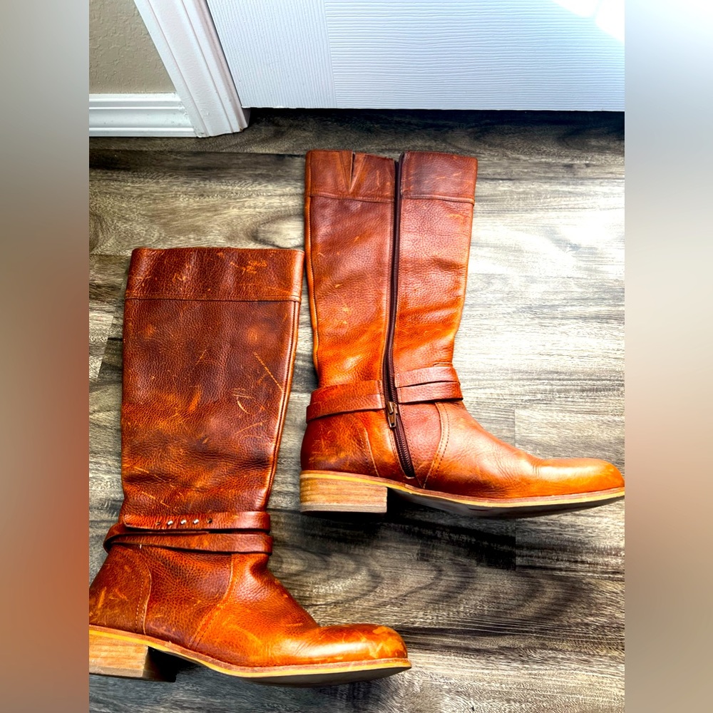 Lands end, leather boots